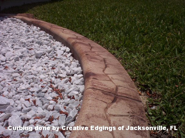 Curbing done by Creative Edgings of Jacksonville, FL 