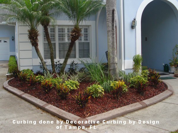 Curbing done by Decorative Curbing by Design of Tampa, FL